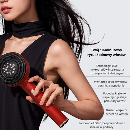 Szczotka Stymulująca Wzrost Włosów 3W1
